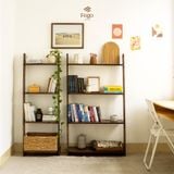  Kệ thang 4 tầng gỗ thông tự nhiên kết hợp chân đế chắc chắn, Kệ để sách, đồ trưng bày trang trí phòng khách , phòng làm việc 