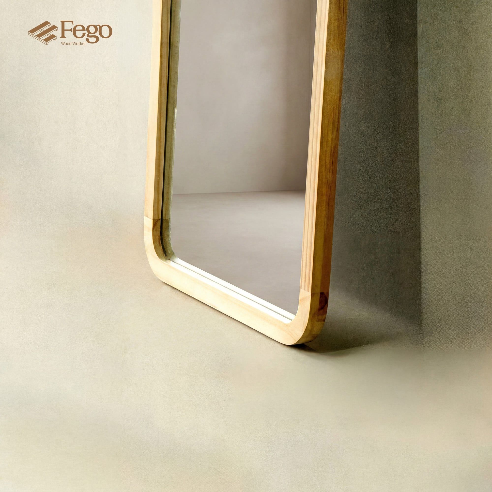  GƯƠNG SOI TOÀN THÂN TREO TƯỜNG KHUNG GỖ TỰ NHIÊN FEGO 