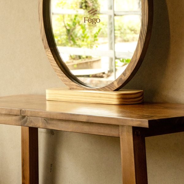  Chân Đế Gỗ Để Gương Trang Điểm - Giá Đỡ Gương Gỗ Tự Nhiên Tối Giản 
