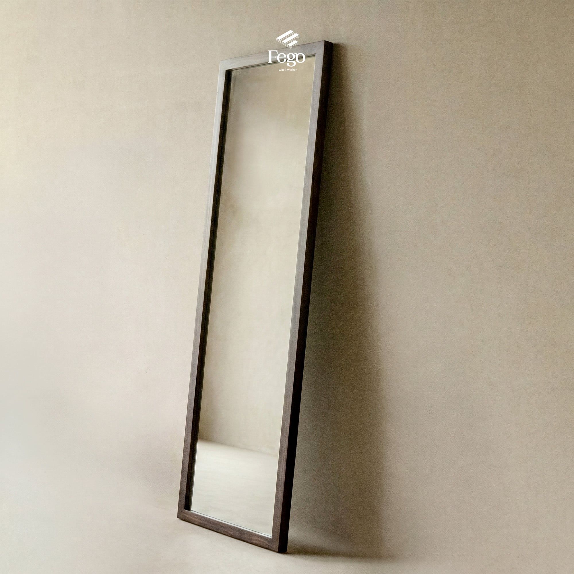  Gương Toàn Thân Viền Gỗ Fego- Gương Treo Tường / Gương Dựa Tường Khung Gỗ Cao 150cm/ 160cm 
