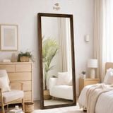  Gương Toàn Thân Viền Gỗ Fego- Gương Treo Tường / Gương Dựa Tường Khung Gỗ Cao 150cm/ 160cm 