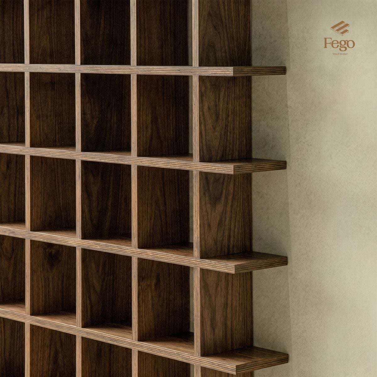  Kệ Chia Ô Trưng Bày Đồ Gốm, Ly Cốc, Lego FEGO – Kệ Gỗ Plywood Treo Tường / Để Bàn 