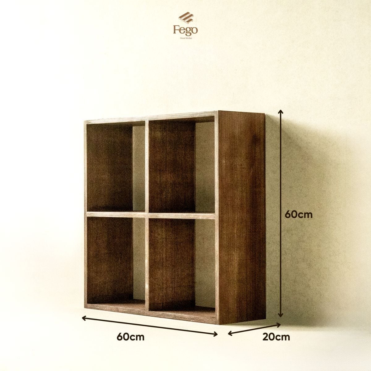  Kệ Sách Cube Chia Ô Để Sách, Đồ Gốm FEGO – Kệ Gỗ Plywood Đa Năng Trưng Bày Cửa Hàng, Phòng Khách 