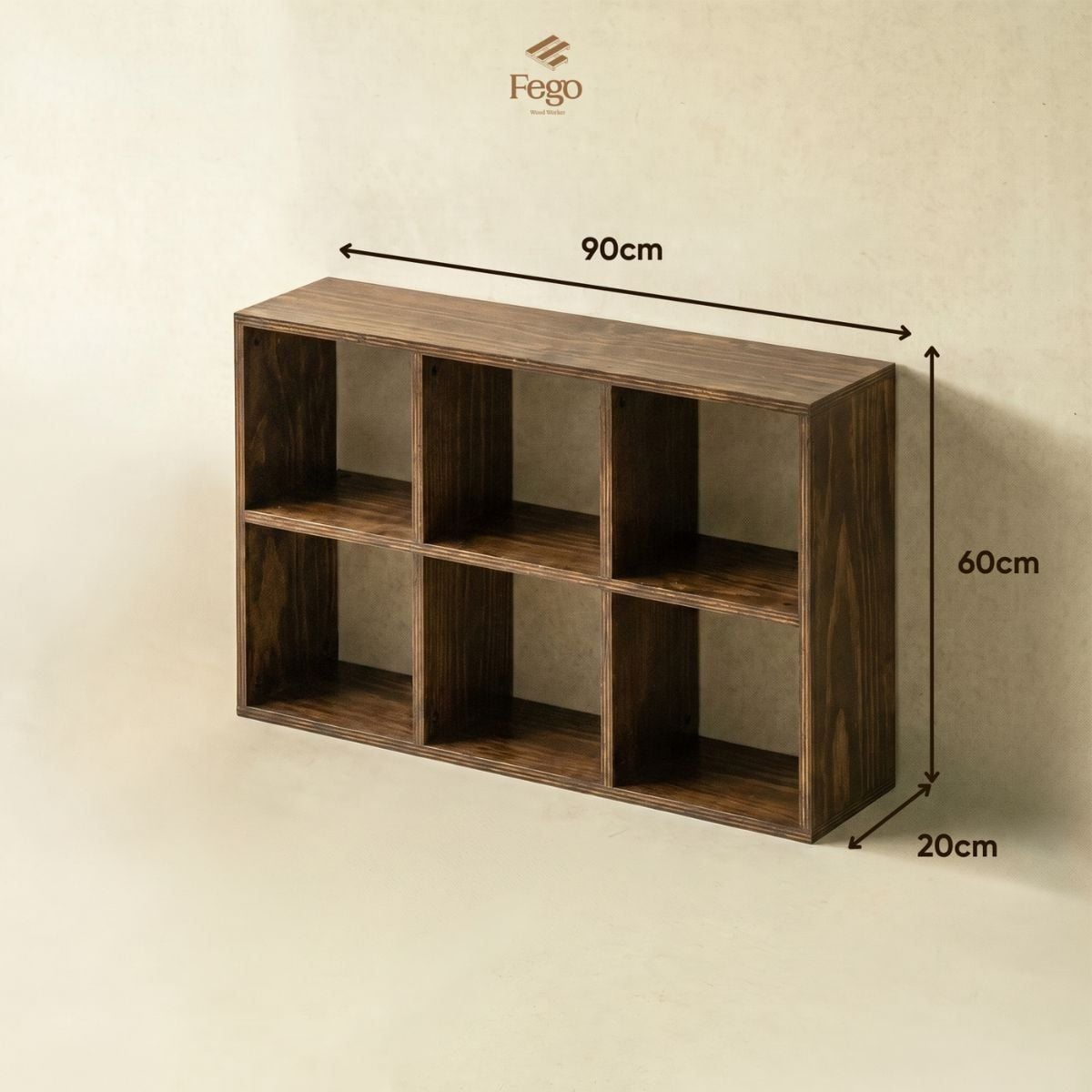  Kệ Sách Cube Chia Ô Để Sách, Đồ Gốm FEGO – Kệ Gỗ Plywood Đa Năng Trưng Bày Cửa Hàng, Phòng Khách 