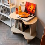  Kệ Đầu Giường 2 Tầng Gỗ Plywood - Kệ Đĩa Than Đa Năng Để Trưng Bày Phòng Khách, Decor Chụp Ảnh 