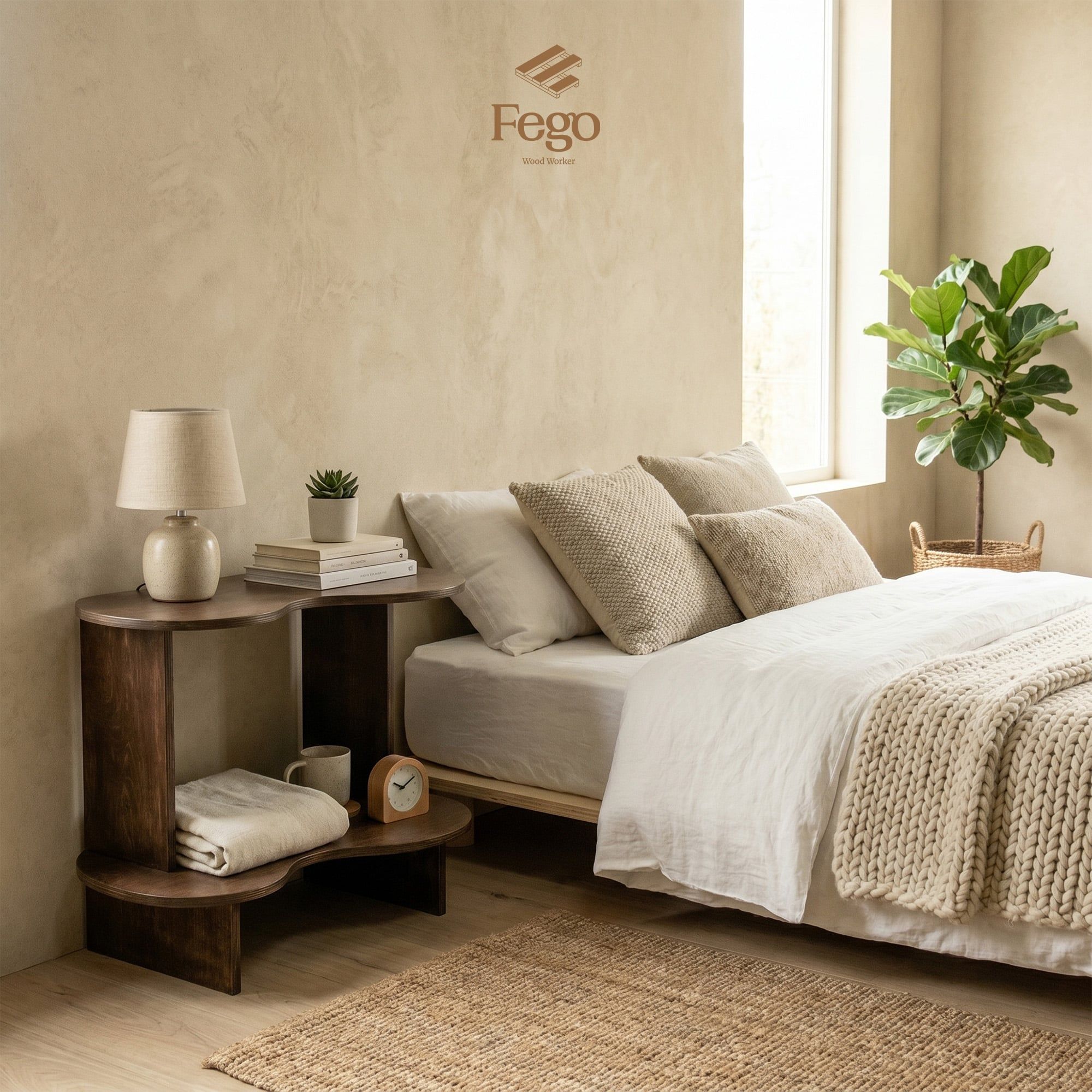 Kệ Đầu Giường 2 Tầng Gỗ Plywood - Kệ Đĩa Than Đa Năng Để Trưng Bày Phòng Khách, Decor Chụp Ảnh 