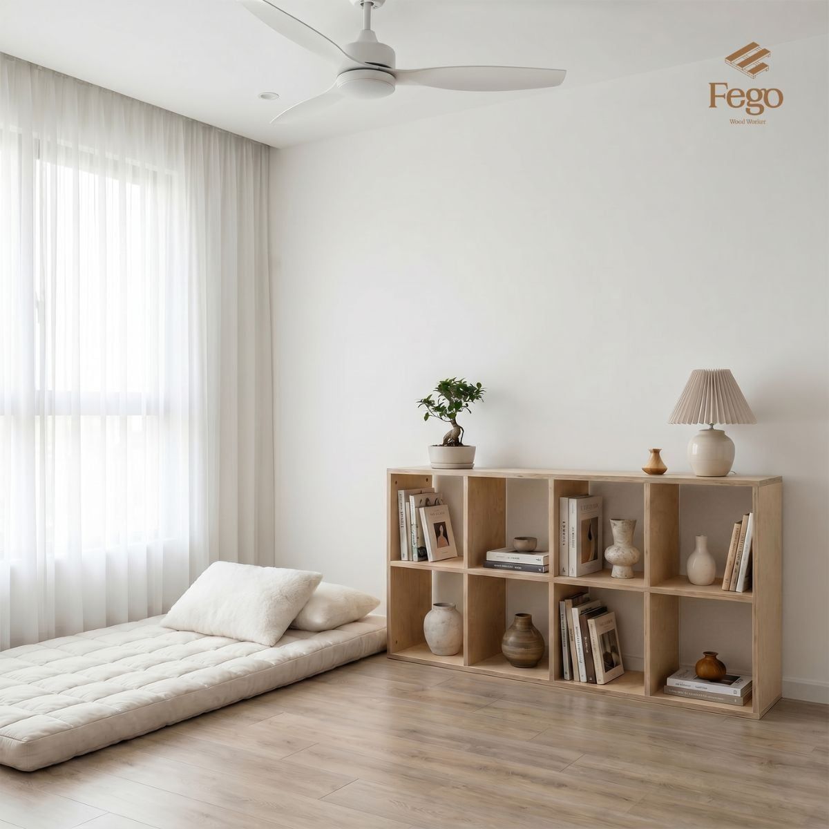 Kệ Sách Cube Chia Ô Để Sách, Đồ Gốm FEGO – Kệ Gỗ Plywood Đa Năng Trưng Bày Cửa Hàng, Phòng Khách 