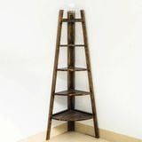  Kệ thang góc tường chữ A gỗ thông tự nhiên 5 tầng 