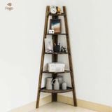 Kệ thang góc tường chữ A gỗ thông tự nhiên 5 tầng 
