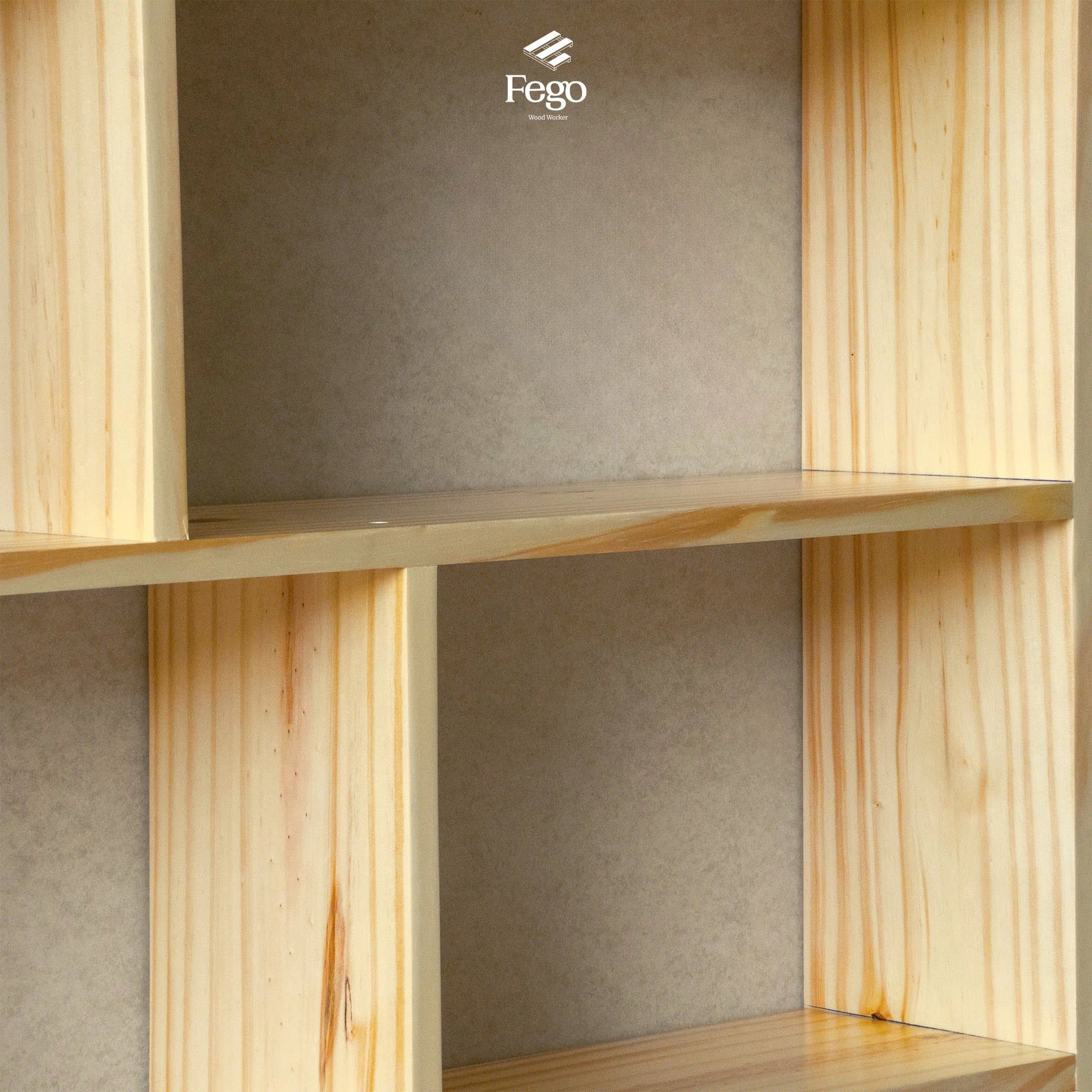  Giá sách basic 90x90x20cm gỗ thông tự nhiên 