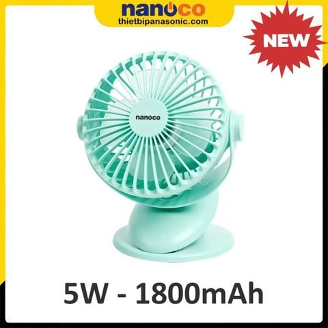  Quạt sạc Nanoco NRF5210G Màu Xanh 1800mAh 5W 