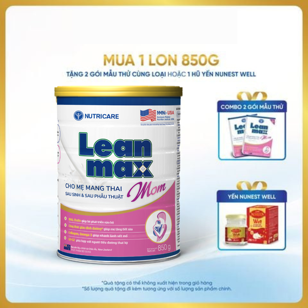  Thực phẩm bổ sung Sản phẩm dinh dưỡng Leanmax Mom 850g 