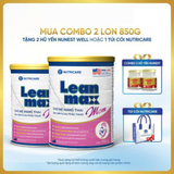  Combo 02 lon thực phẩm bổ sung sản phẩm dinh dưỡng Leanmax Mom 850g 