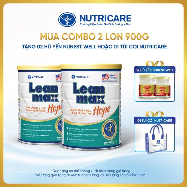  Combo 02 lon thực phẩm dinh dưỡng y học Leanmax Hope 900g 