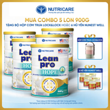  Combo 05 lon thực phẩm dinh dưỡng y học Leanpro Hope 900g 