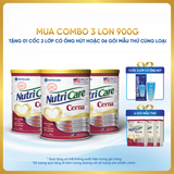  Combo 03 lon thực phẩm dinh dưỡng y học Nutricare Cerna 900g 