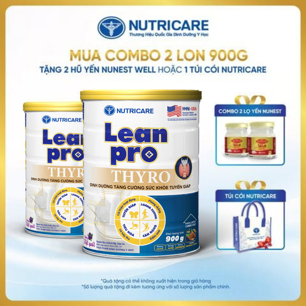  Combo 02 lon thực phẩm dinh dưỡng y học Leanpro Thyro 900g 