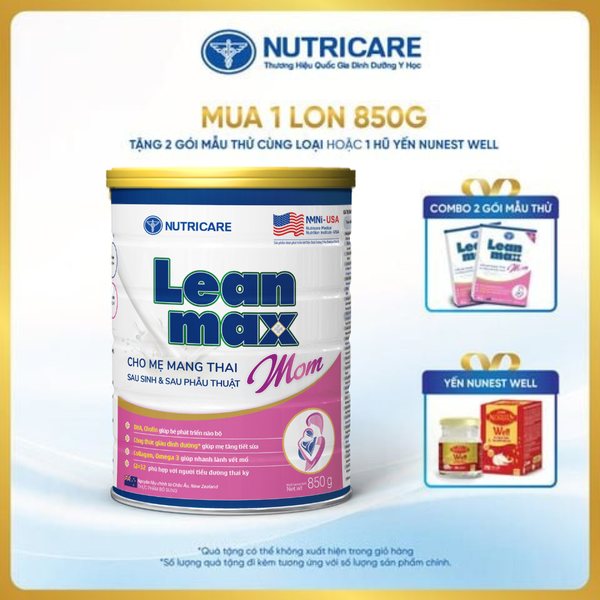  Thực phẩm bổ sung Sản phẩm dinh dưỡng Leanmax Mom 850g 
