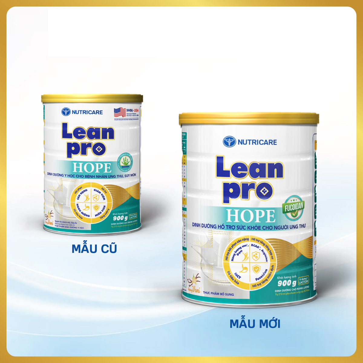  Combo 04 lon thực phẩm bổ sung sản phẩm dinh dưỡng Leanpro Hope 900g 