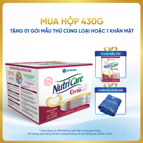  Hộp thực phẩm dinh dưỡng y học Nutricare Cerna 430g (10gói x 43g) 