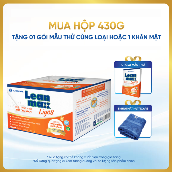  Thực phẩm dinh dưỡng y học Leanmax Ligos 430g (10gói x 43g) 