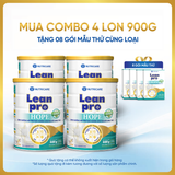  Combo 04 lon thực phẩm bổ sung sản phẩm dinh dưỡng Leanpro Hope 900g 