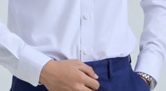  Áo Sơ Mi Trắng Nam Dài Tay Belluni Vải Sợi Sồi Công Sở Chỉn Chu - ABD.PMS.BE 237 