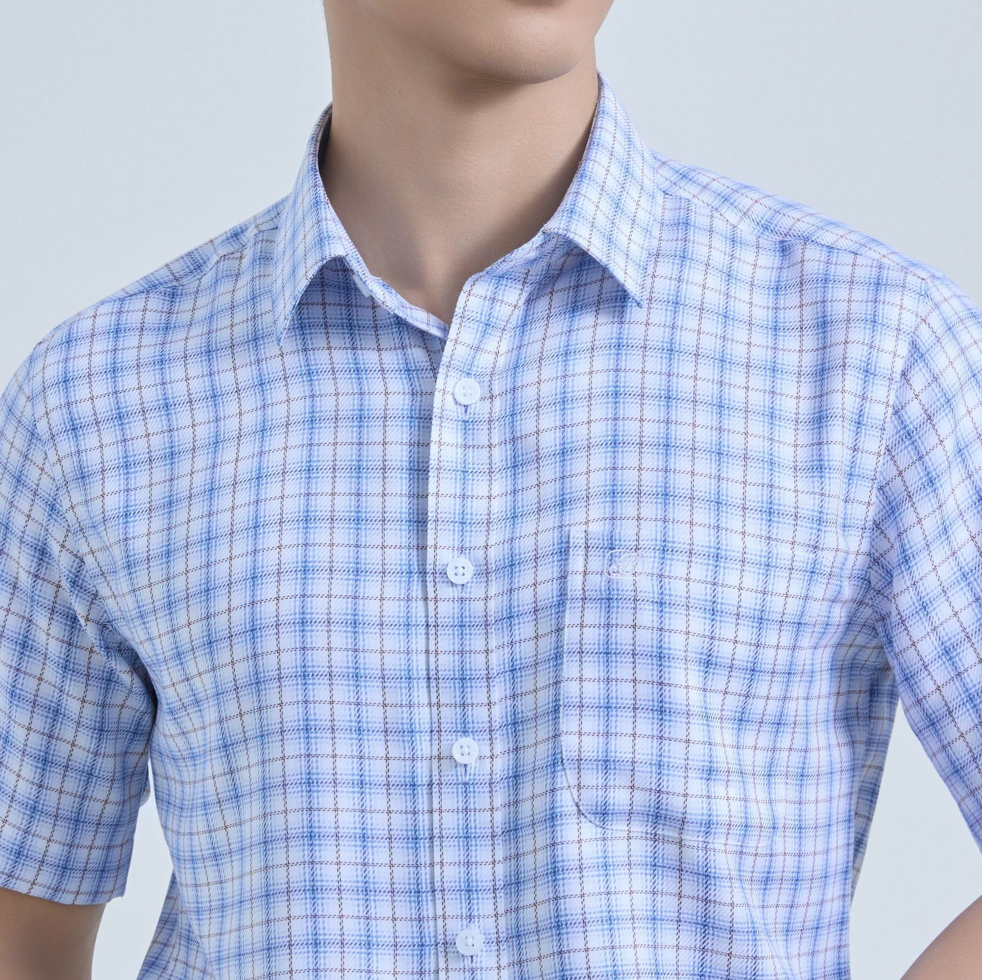  Áo Sơ Mi Nam Ngắn Tay Belluni Vải Sợi Sồi Mềm Mại Thoáng Khí - ABN.PM.BE 361 