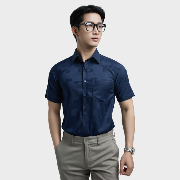  Áo sơ mi nam ngắn tay BELLUNI vải sợi sồi cao cấp - ABN.PMS.BE 336 