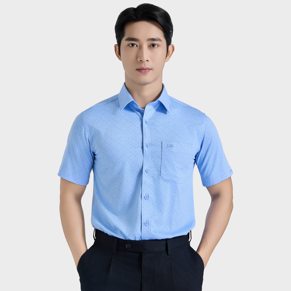  Áo sơ mi nam ngắn tay cao cấp BELLUNI vải sợi tre - ABN.BPS.BE 350 