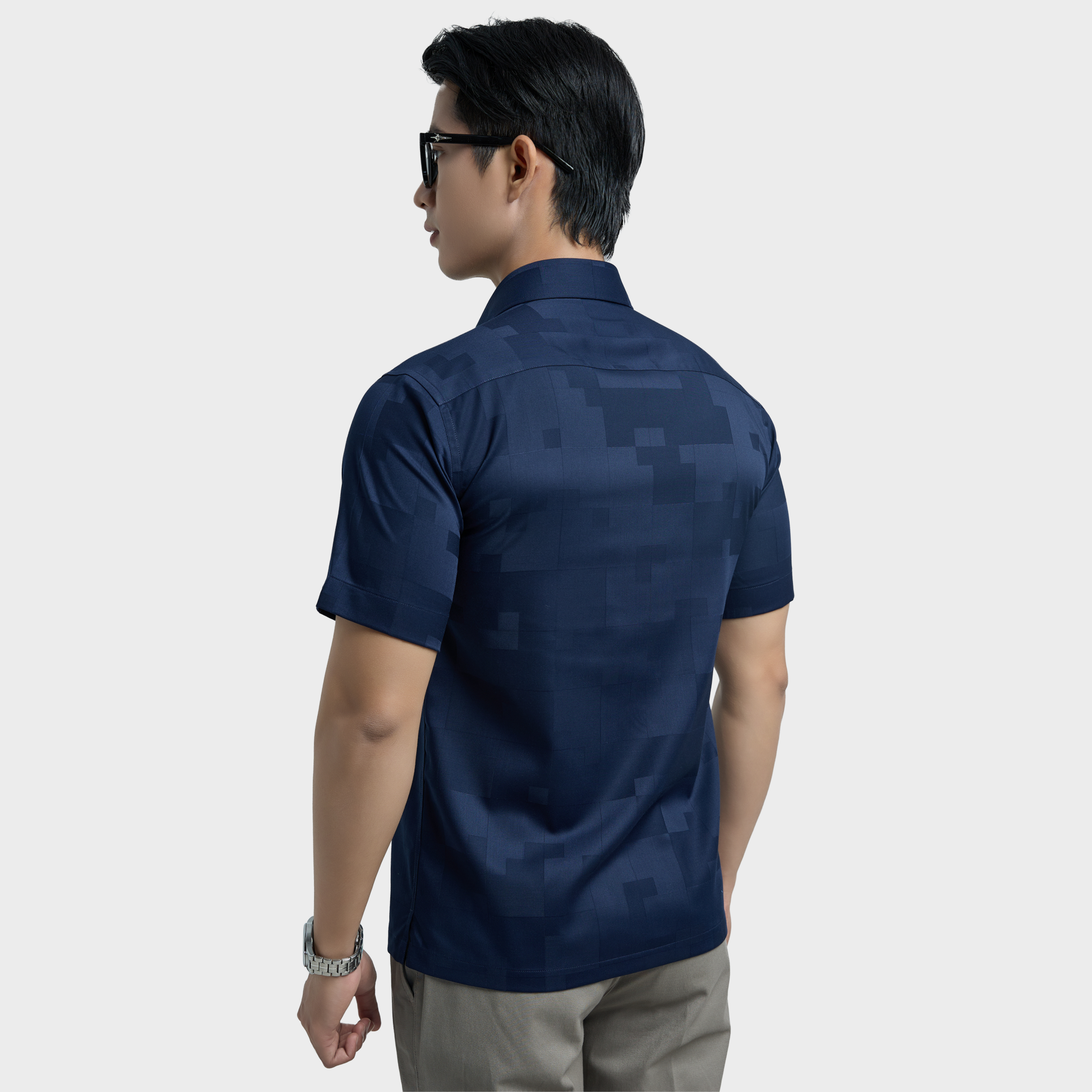  Áo sơ mi nam ngắn tay BELLUNI vải sợi sồi cao cấp - ABN.PMS.BE 336 