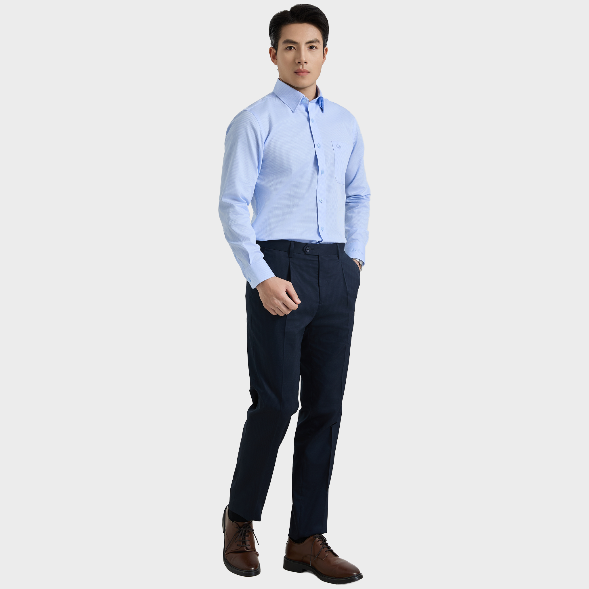  Áo sơ mi nam dài tay vải sợi cotton cao cấp BELLUNI LUXURY - ADL.CM.BE 8 