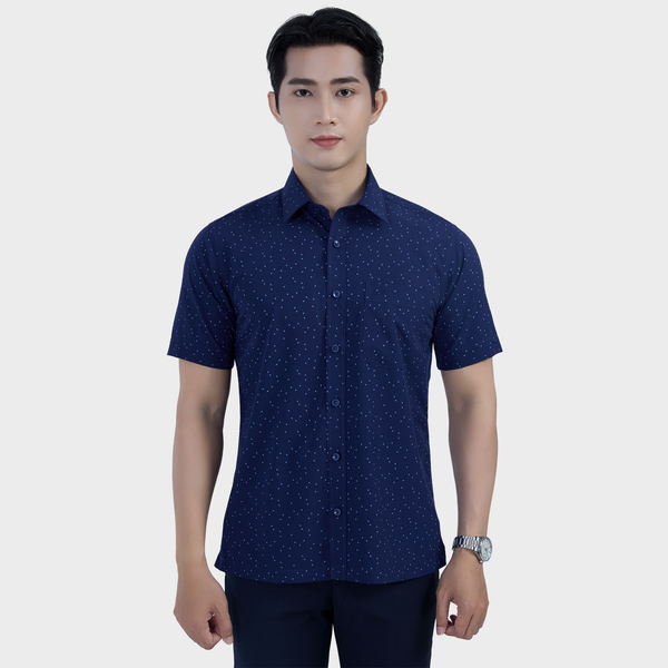  Áo sơ mi nam ngắn tay cao cấp BELLUNI vải sợi tre - ABN.BP.BE 311 