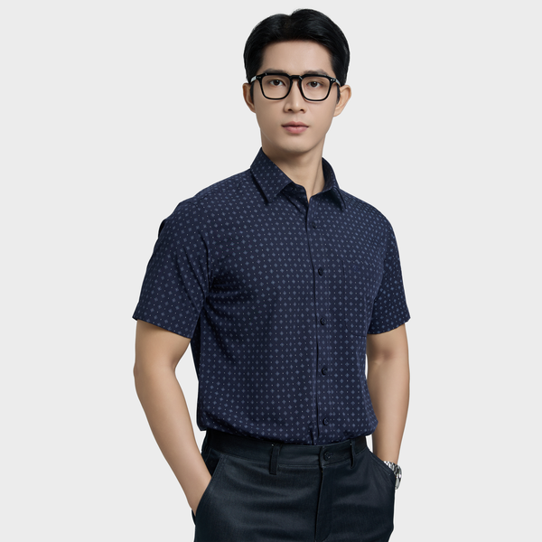  Áo sơ mi nam ngắn tay cao cấp BELLUNI vải sợi tre - ABN.BP.BE 340 