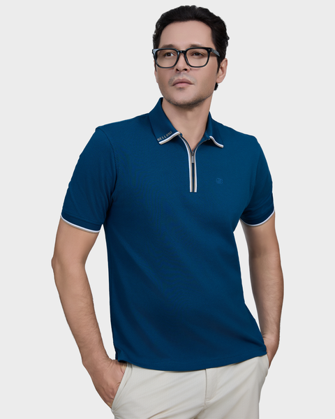  Áo Polo Nam Ngắn Tay Belluni Cotton Phối Polyester Trụ Cổ Khóa Kéo - AT.CP.BE 116 