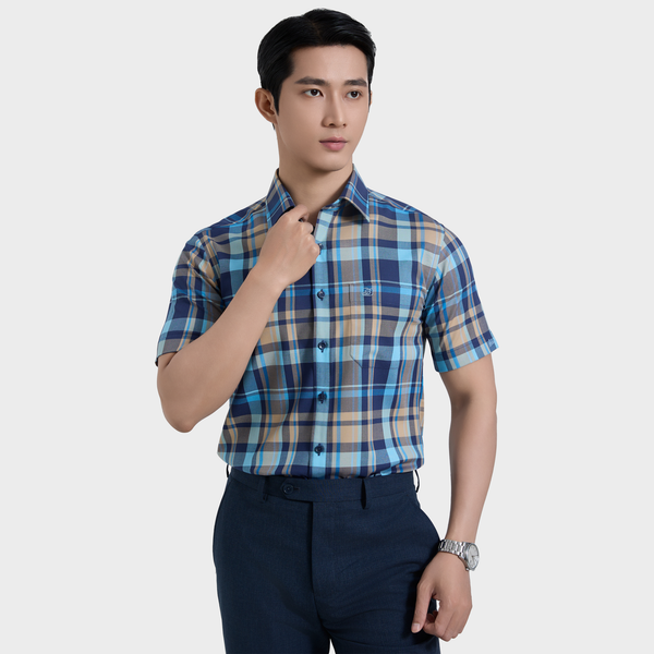  Áo sơ mi nam ngắn tay cao cấp BELLUNI vải sợi tre - ABN.BPS.BE 352 