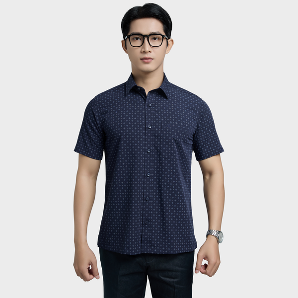  Áo sơ mi nam ngắn tay cao cấp BELLUNI vải sợi tre - ABN.BP.BE 340 