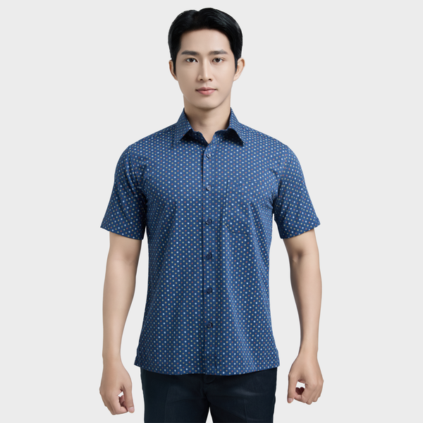  Áo sơ mi nam ngắn tay cao cấp BELLUNI vải sợi tre - ABN.BPS.BE 328 