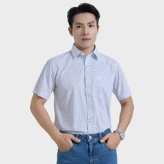  Áo Sơ mi nam ngắn tay cao cấp BELLUNI vải sợi lá - ABN.LP.BE 295 