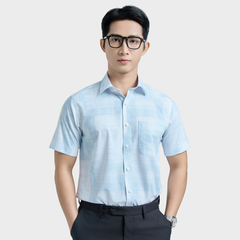  Áo sơ mi nam ngắn tay cao cấp BELLUNI vải sợi tre - ABN.BPS.BE 335 