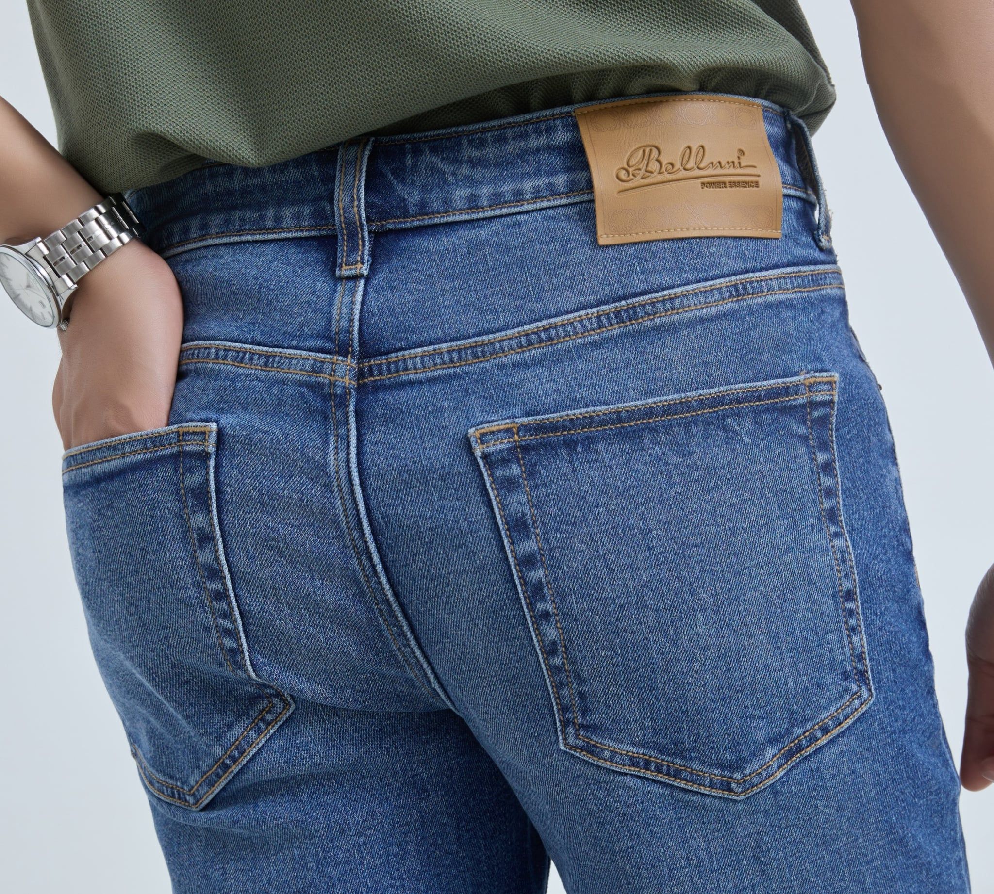  Quần Dài Jeans Nam Cao Cấp Belluni Phom Regular Năng Động Co Giãn Thoải Mái Bền Màu - QJD.CS.BE 1 