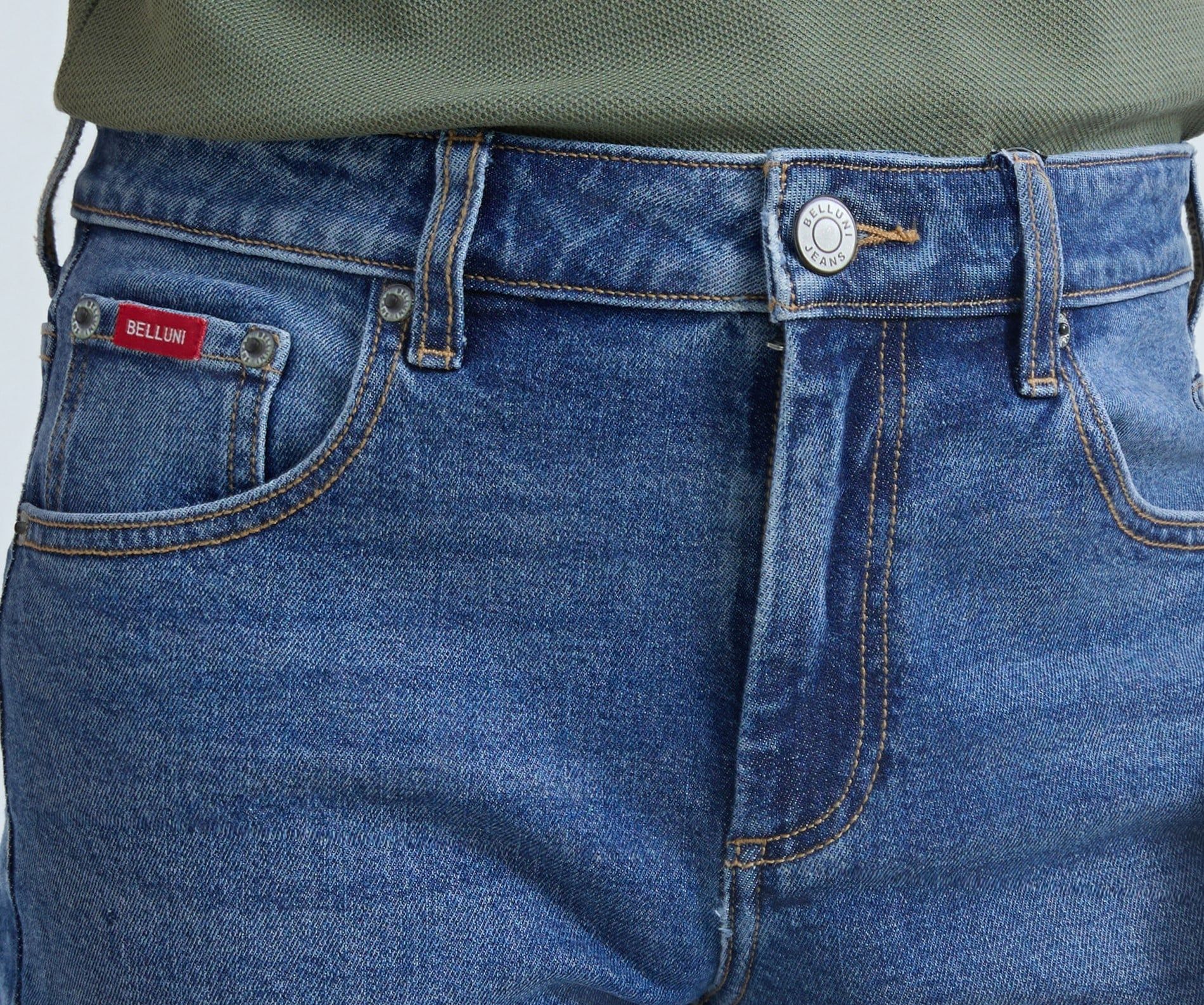  Quần Dài Jeans Nam Cao Cấp Belluni Phom Regular Năng Động Co Giãn Thoải Mái Bền Màu - QJD.CS.BE 1 