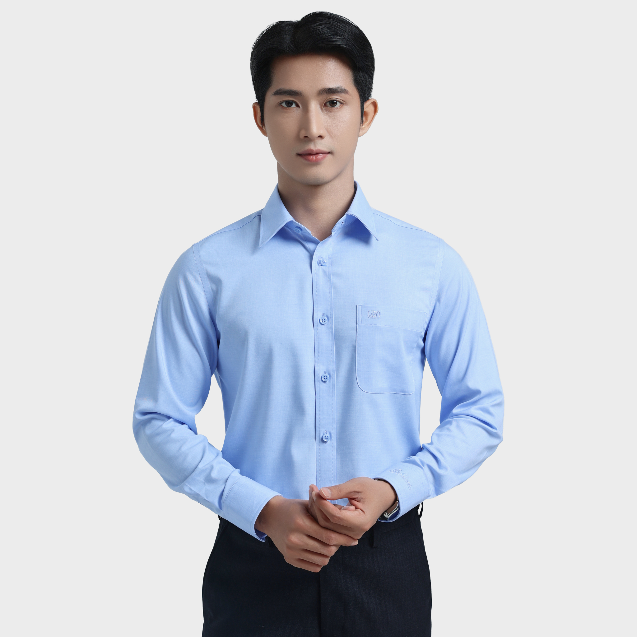  Áo sơ mi nam dài tay BELLUNI vải sợi sồi thoải mái thanh lịch - ABD.PML.BE 232 