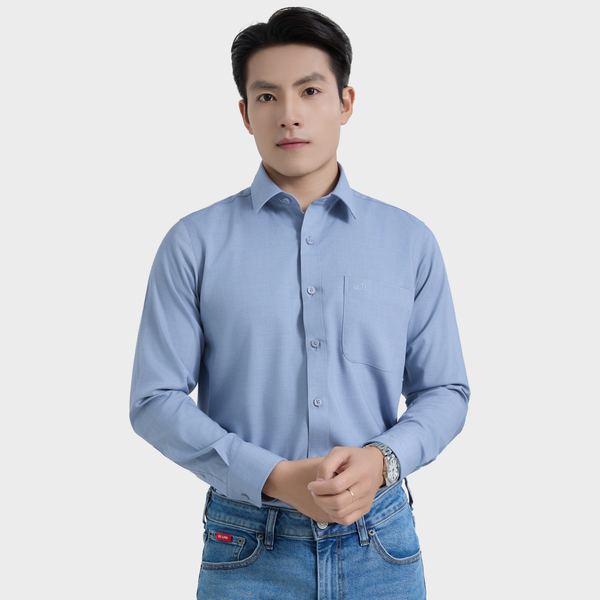  Áo Sơ Mi Nam Dài Tay - Sơ Mi Nam Cao Cấp Belluni Vân Xước, Co Giãn Tốt, Kháng Khuẩn ABD.PMS.BE 239 