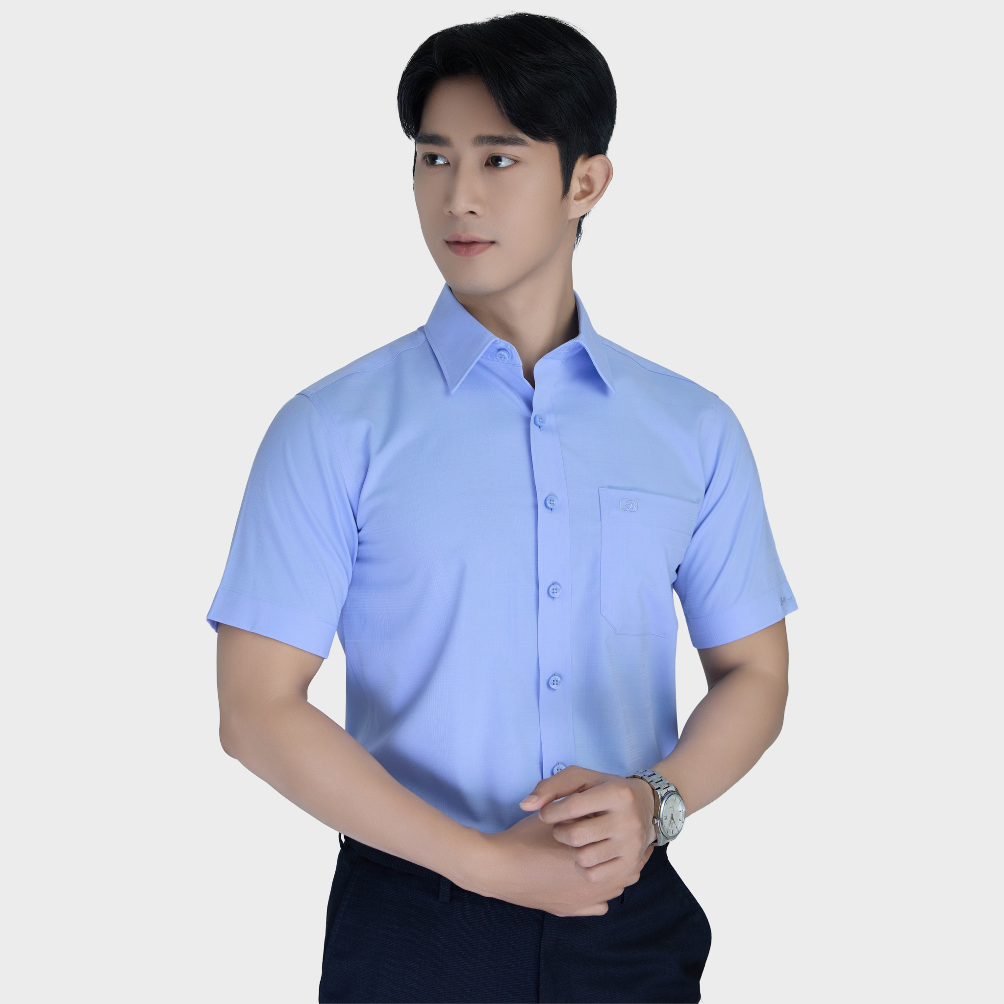  Áo sơ mi nam ngắn tay cao cấp BELLUNI vải sợi tre - ABN.BPS.BE 355 