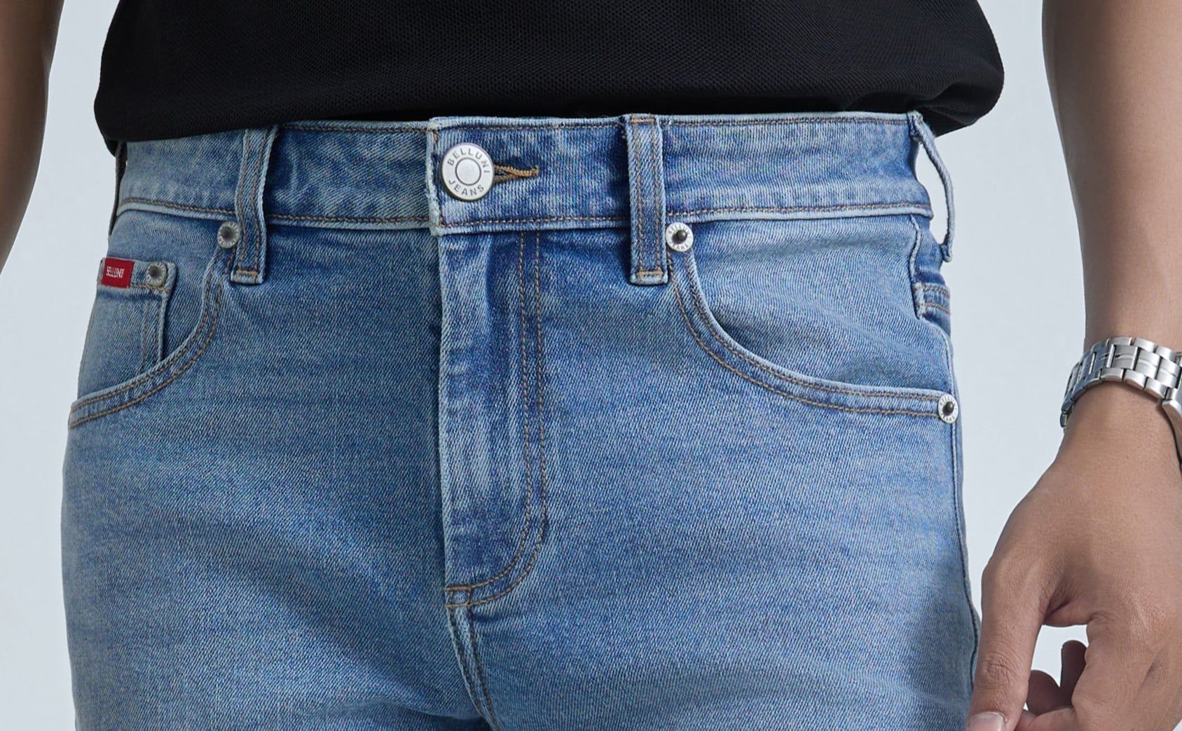  Quần Dài Jeans Nam Cao Cấp Belluni Phom Regular Năng Động Co Giãn Thoải Mái Bền Màu - QJD.CS.BE 1 