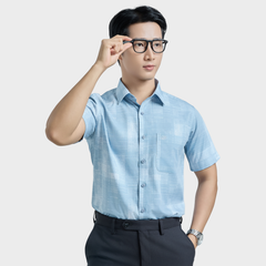  Áo sơ mi nam ngắn tay cao cấp BELLUNI vải sợi tre - ABN.BPS.BE 335 