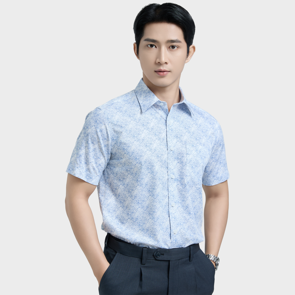  Áo sơ mi nam ngắn tay cao cấp BELLUNI vải sợi tre - ABN.BPS.BE 321 