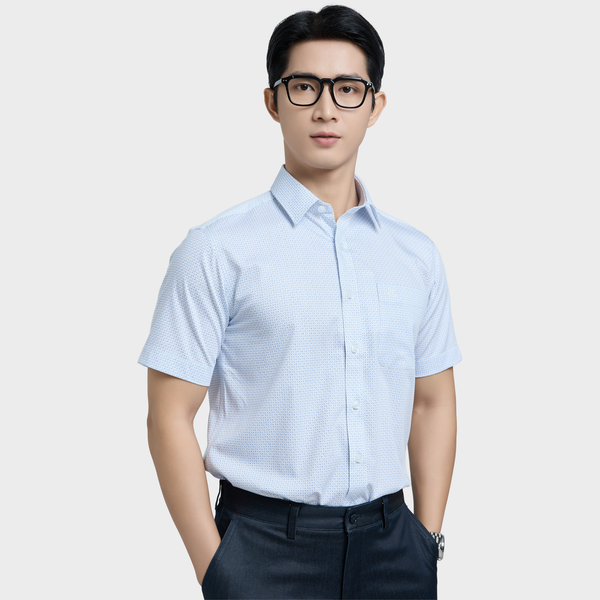  Áo sơ mi nam ngắn tay cao cấp BELLUNI vải sợi tre - ABN.BPS.BE 332 