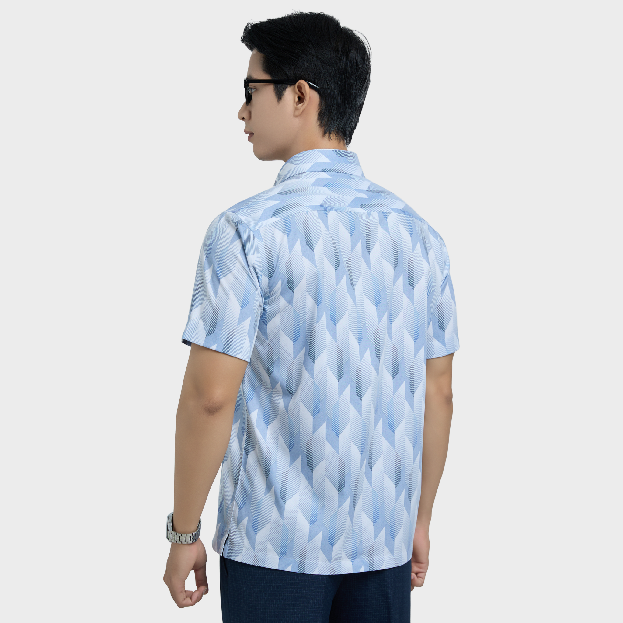  Áo sơ mi nam ngắn tay BELLUNI vải sợi sồi cao cấp - ABN.PMS.BE 338 